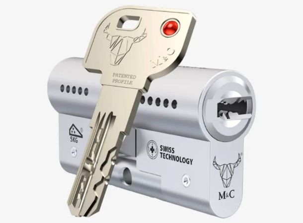 imagen de bombillo de alta seguridad para puerta con llave especial anti robo o rotura